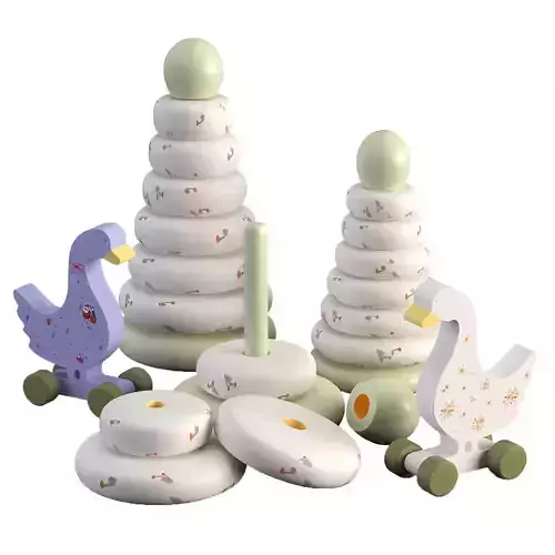 PYRAMID AND GURNEY TOY GOOSE 3D model