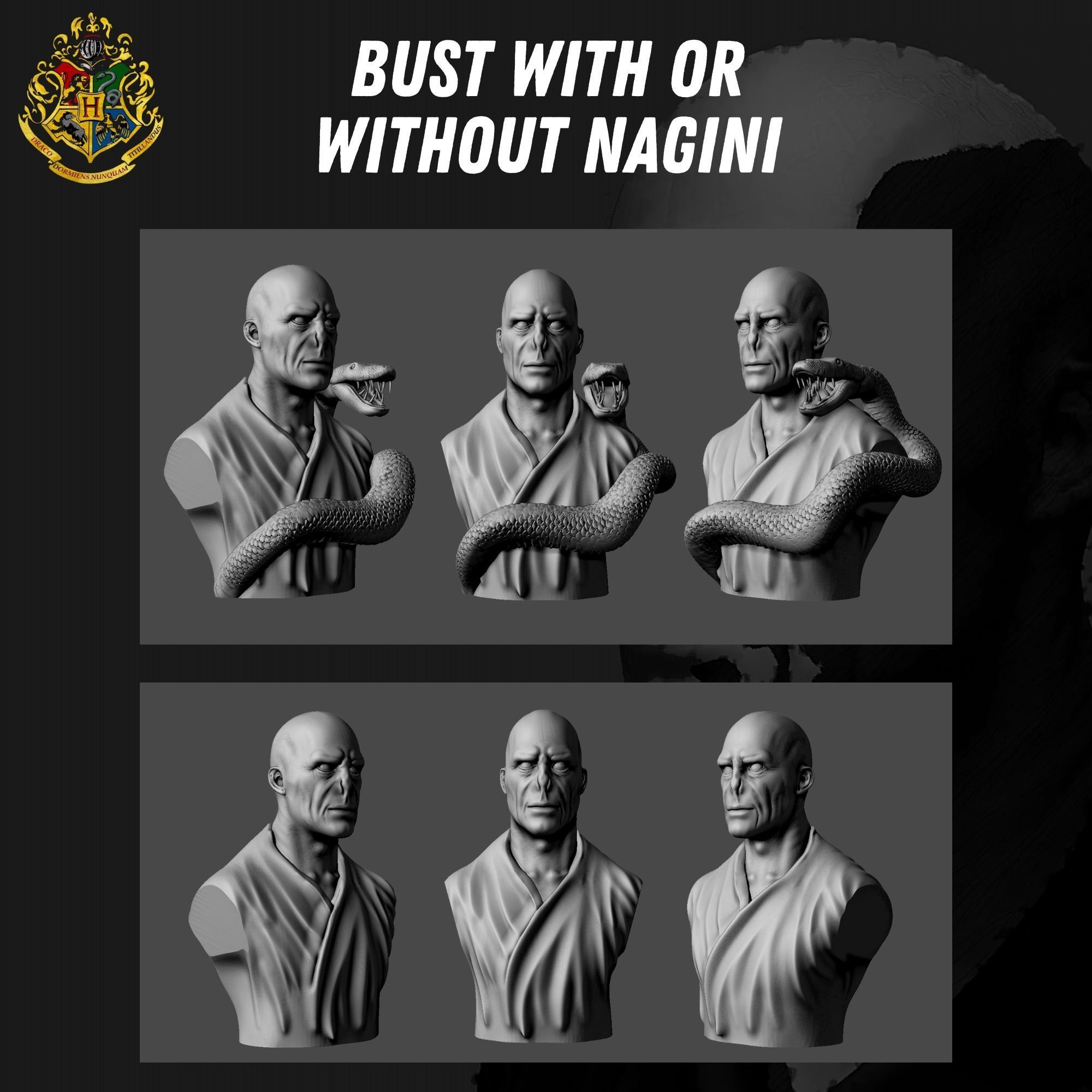 Voldemort Bust - Harry Potter 3D print model_6