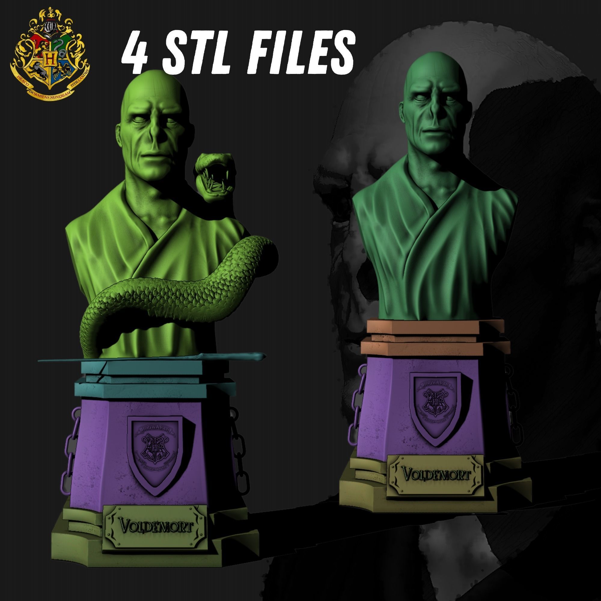 Voldemort Bust - Harry Potter 3D print model_4
