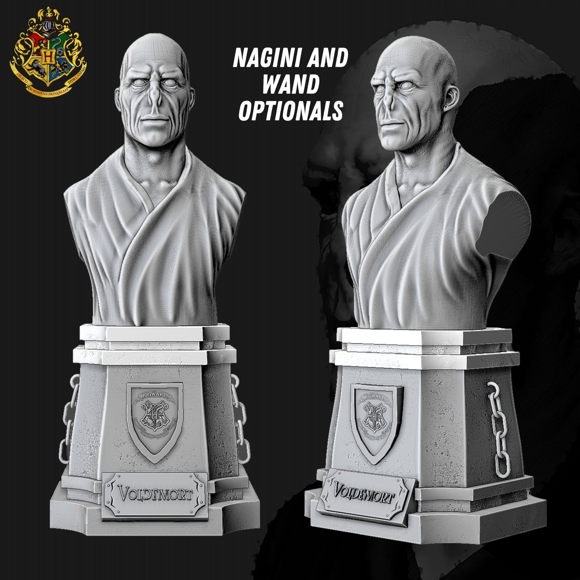 Voldemort Bust - Harry Potter 3D print model_3