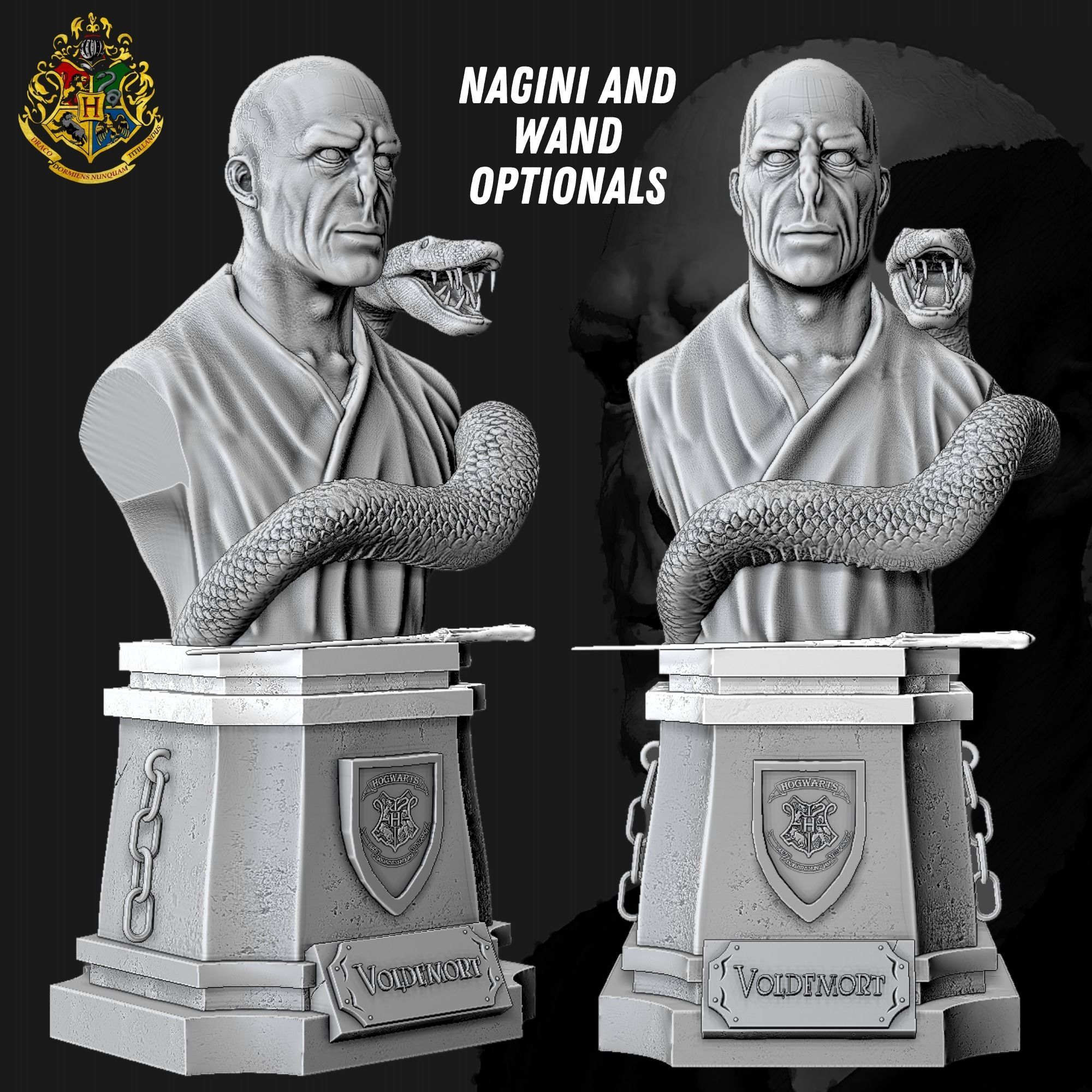 Voldemort Bust - Harry Potter 3D print model_2