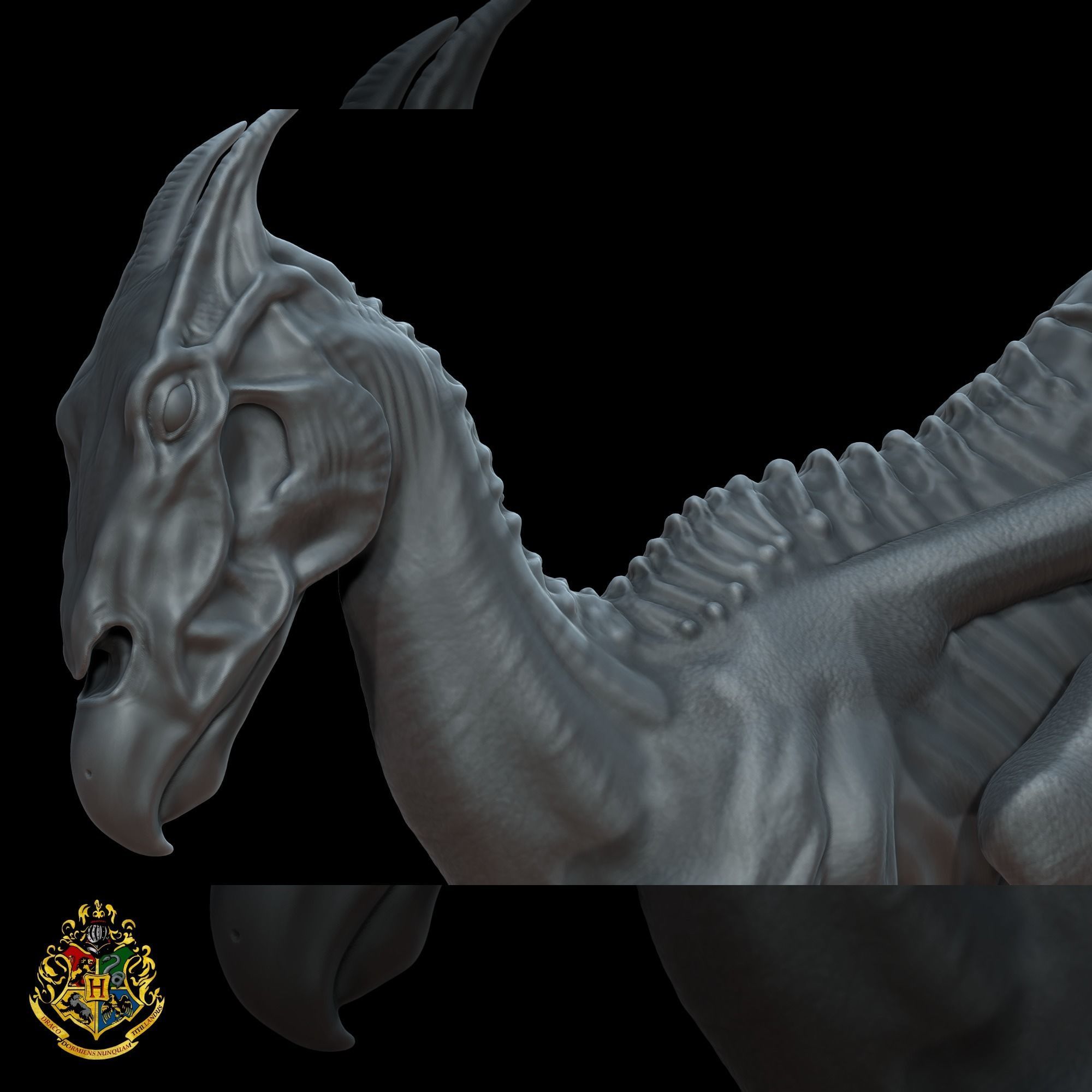 Thestral sculpture - Harry Potter 3D print model_5