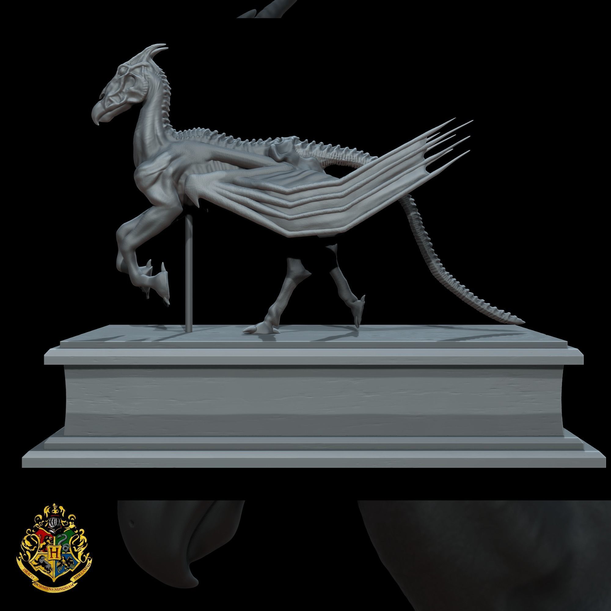 Thestral sculpture - Harry Potter 3D print model_2