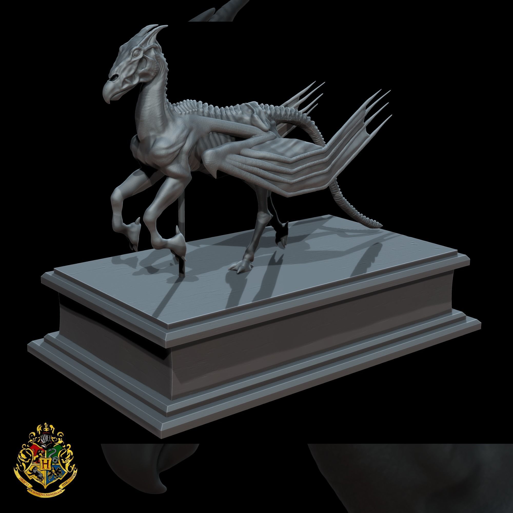 Thestral sculpture - Harry Potter 3D print model_4