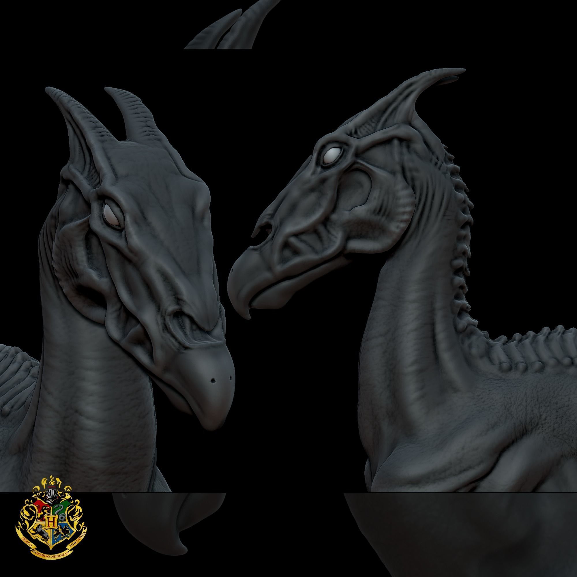 Thestral sculpture - Harry Potter 3D print model_9