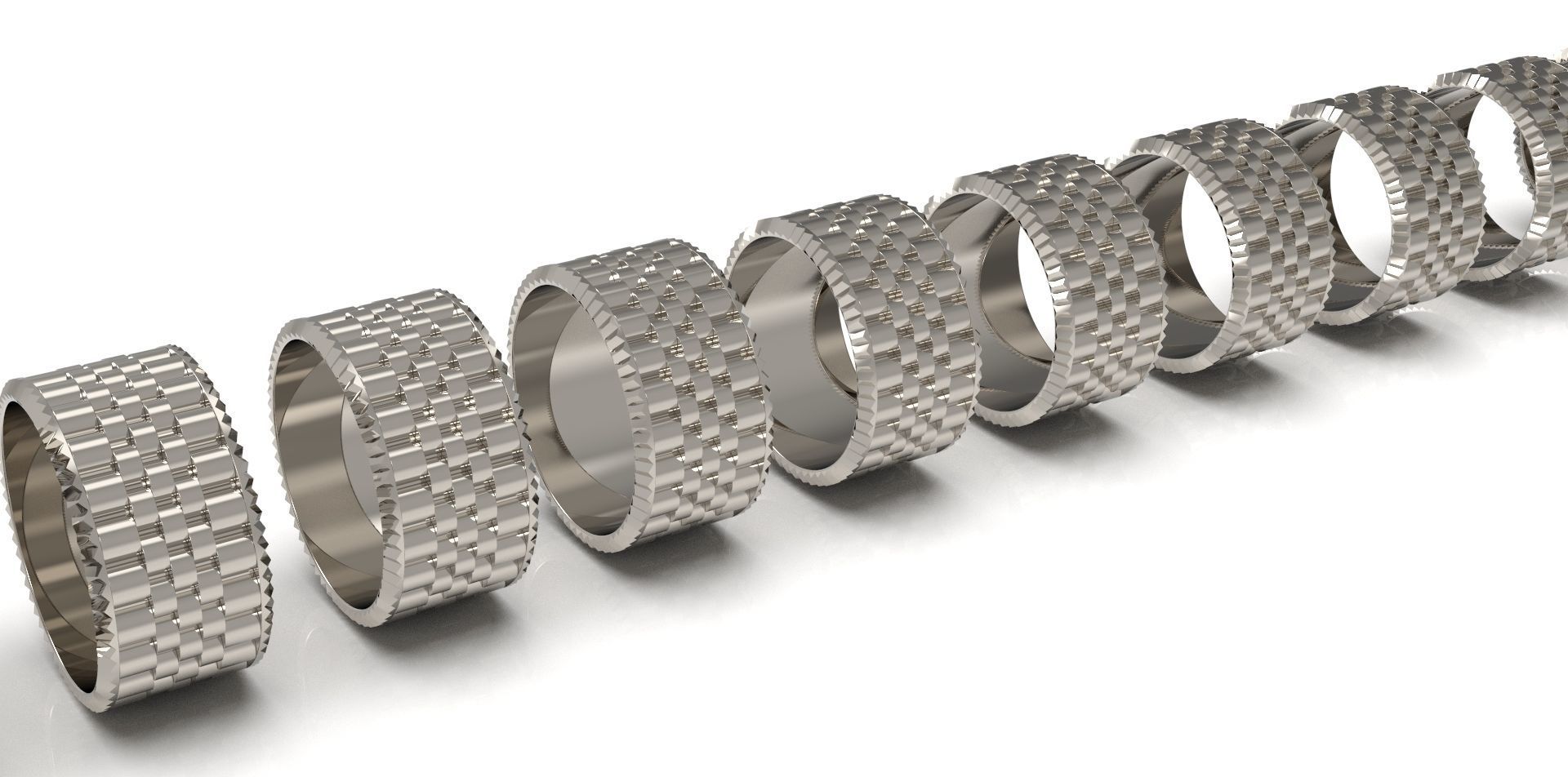 Wedding ring width 12 mm 3D print model_1