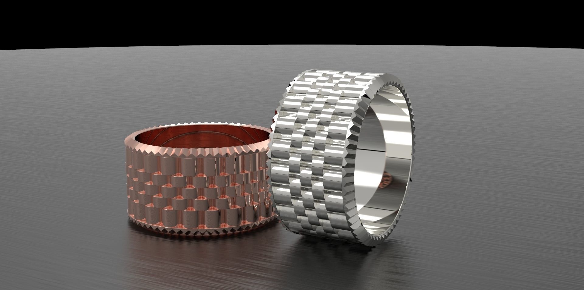 Wedding ring width 12 mm 3D print model_5