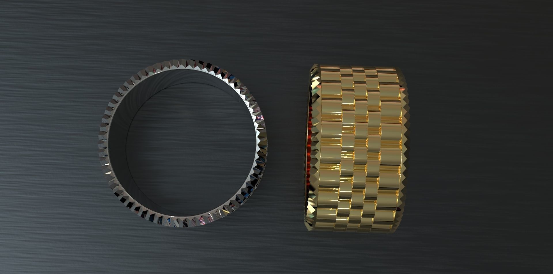 Wedding ring width 12 mm 3D print model_6