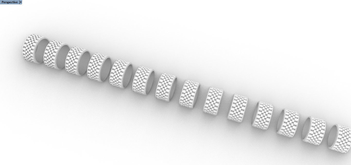 Wedding ring width 12 mm 3D print model_7