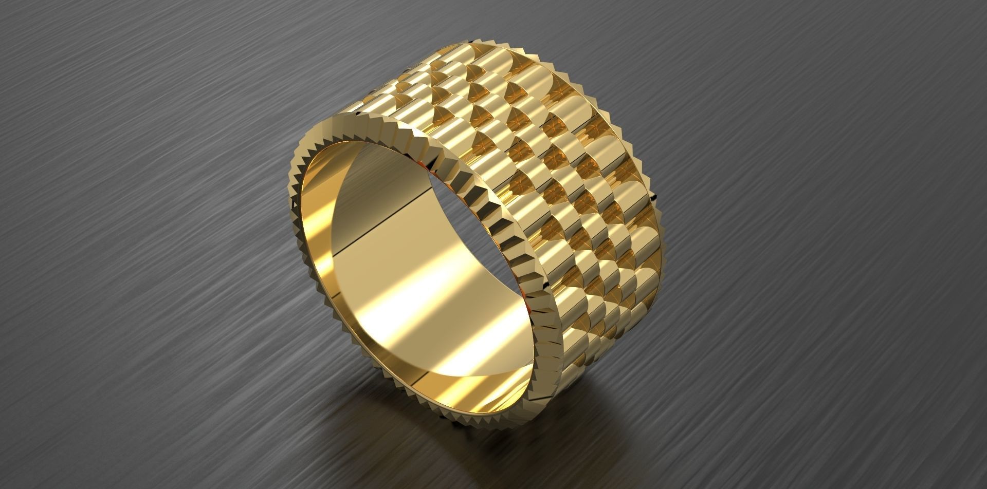 Wedding ring width 12 mm 3D print model_2