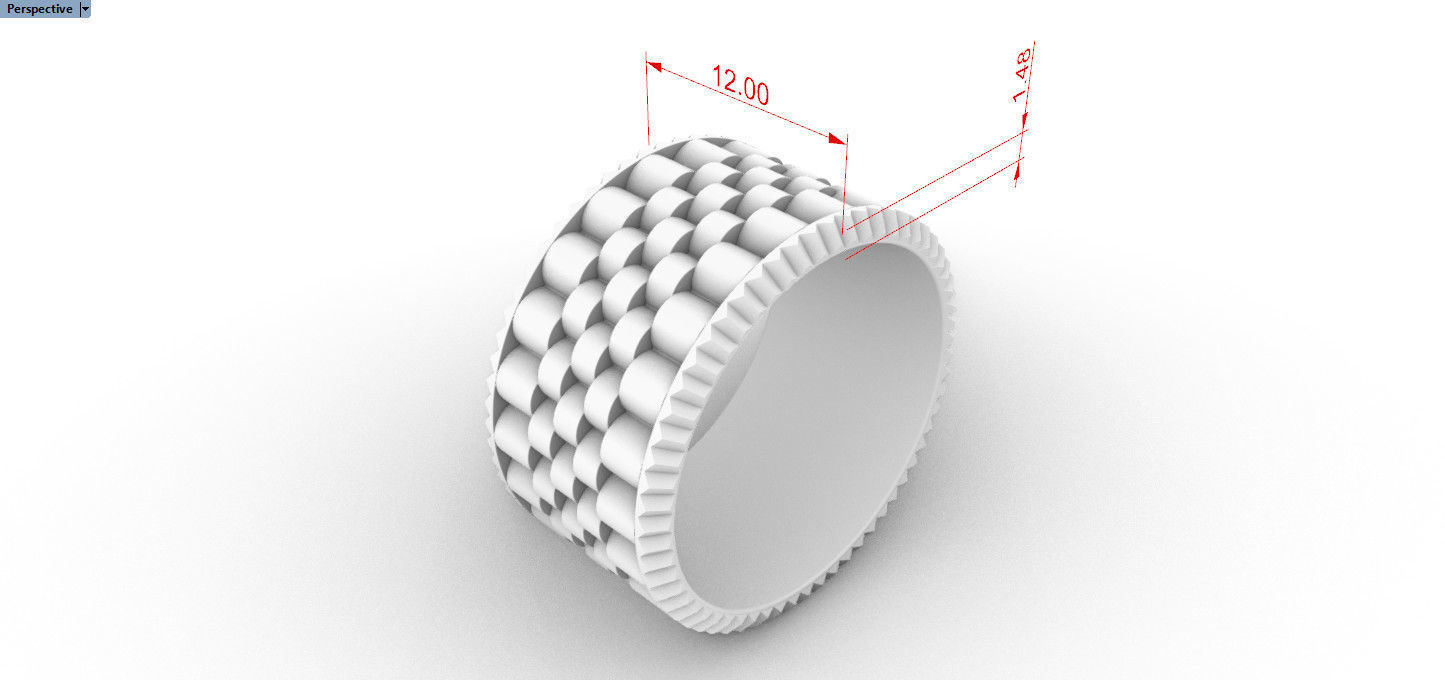 Wedding ring width 12 mm 3D print model_10