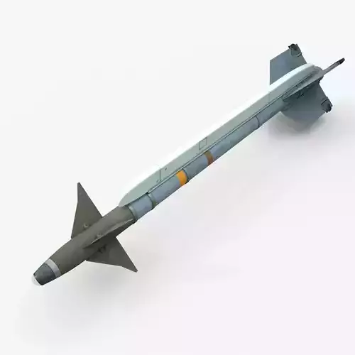 AIM-9 Sidewinder Missile Low-poly 3D model