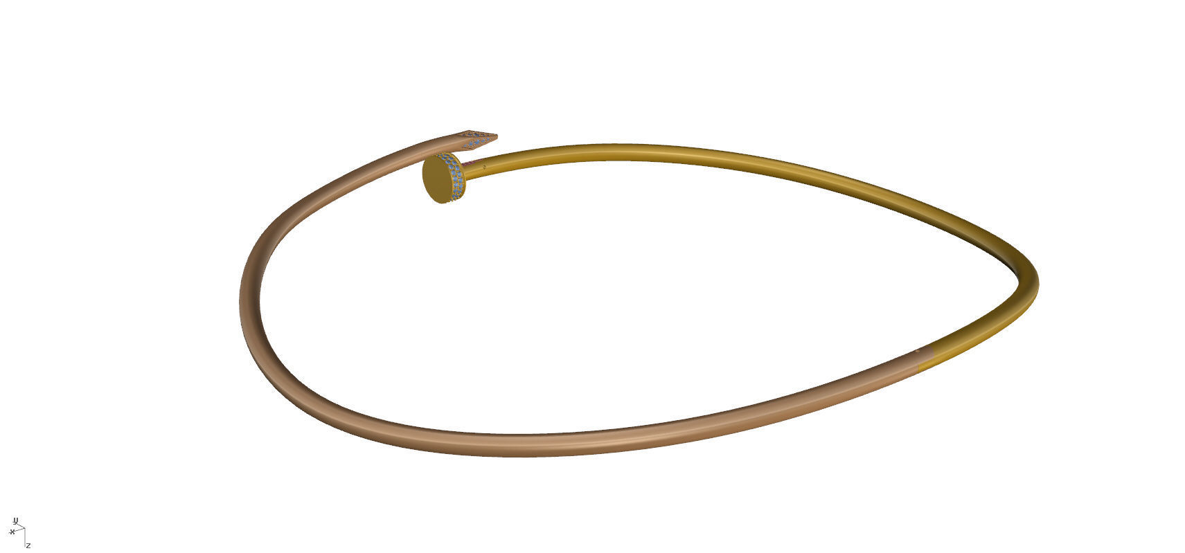 JUSTE UN CLOU NECKLACE 3D print model_6