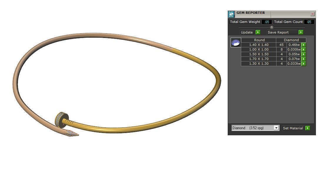 JUSTE UN CLOU NECKLACE 3D print model_7