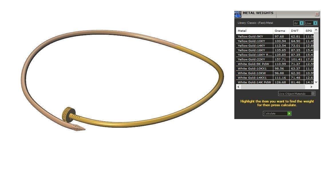 JUSTE UN CLOU NECKLACE 3D print model_8