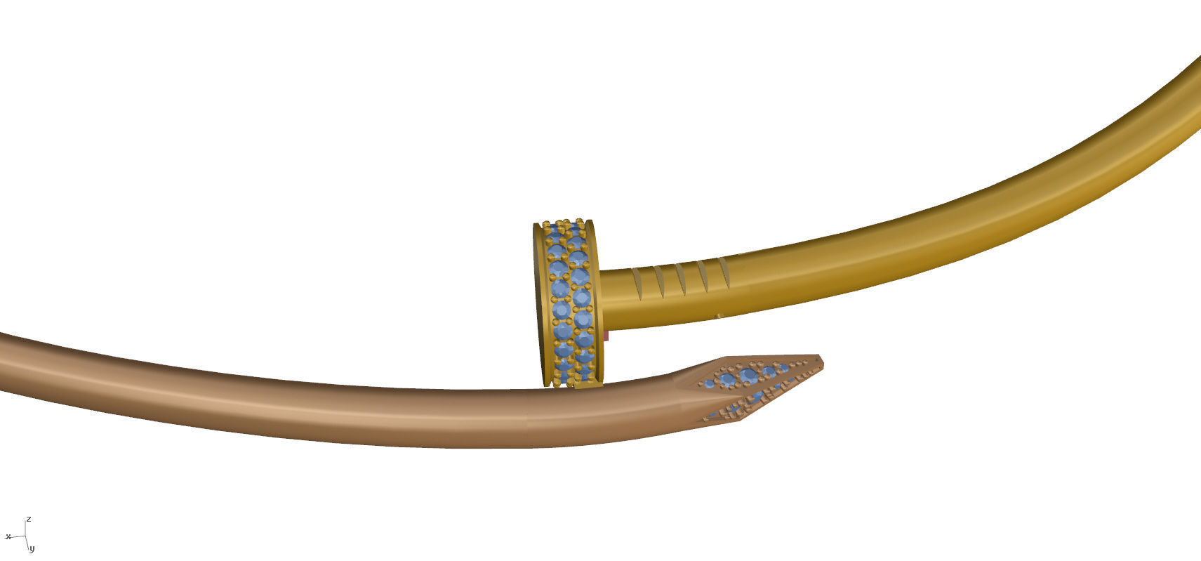 JUSTE UN CLOU NECKLACE 3D print model_3