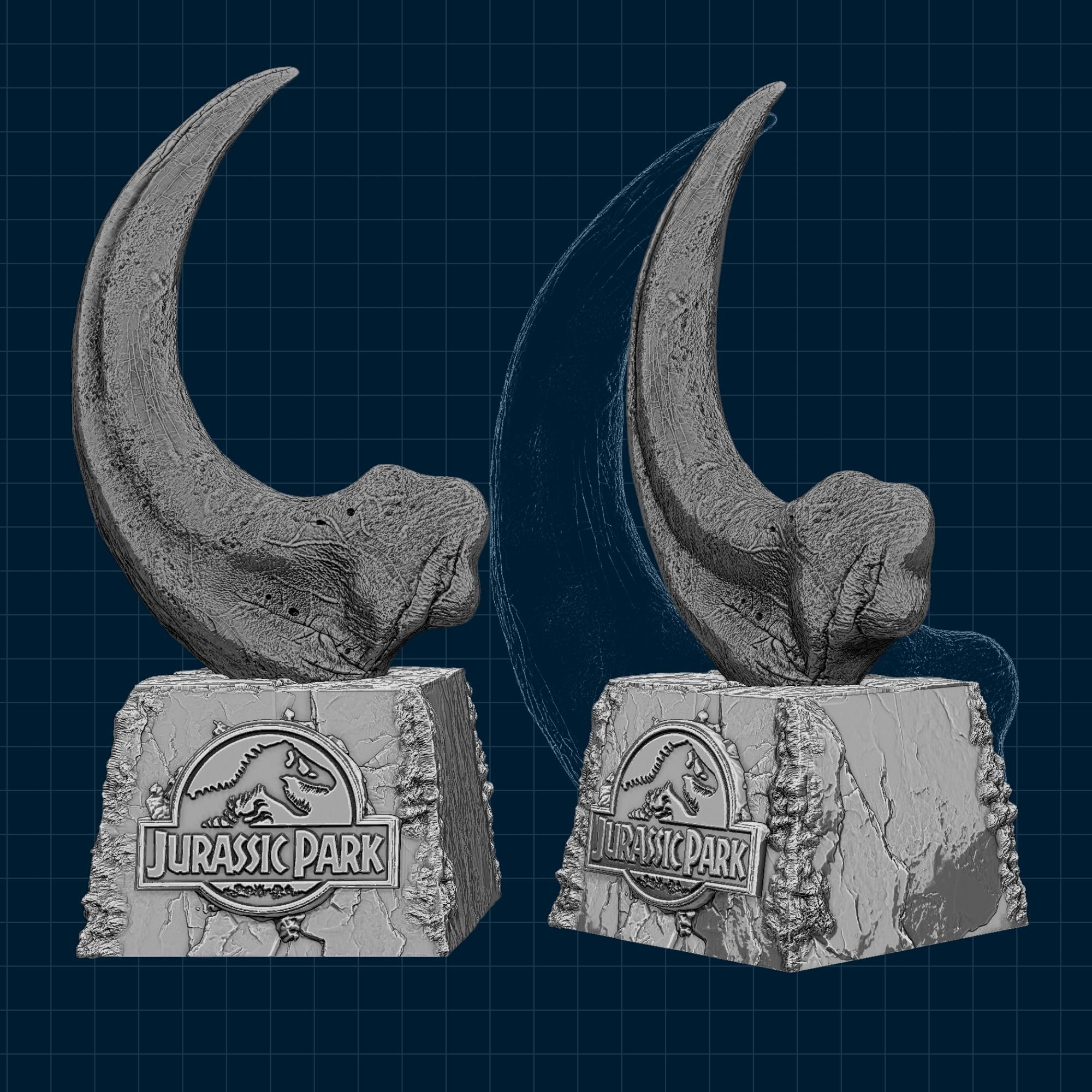 Jurassic Park Velociraptor Claw 3D print model_2