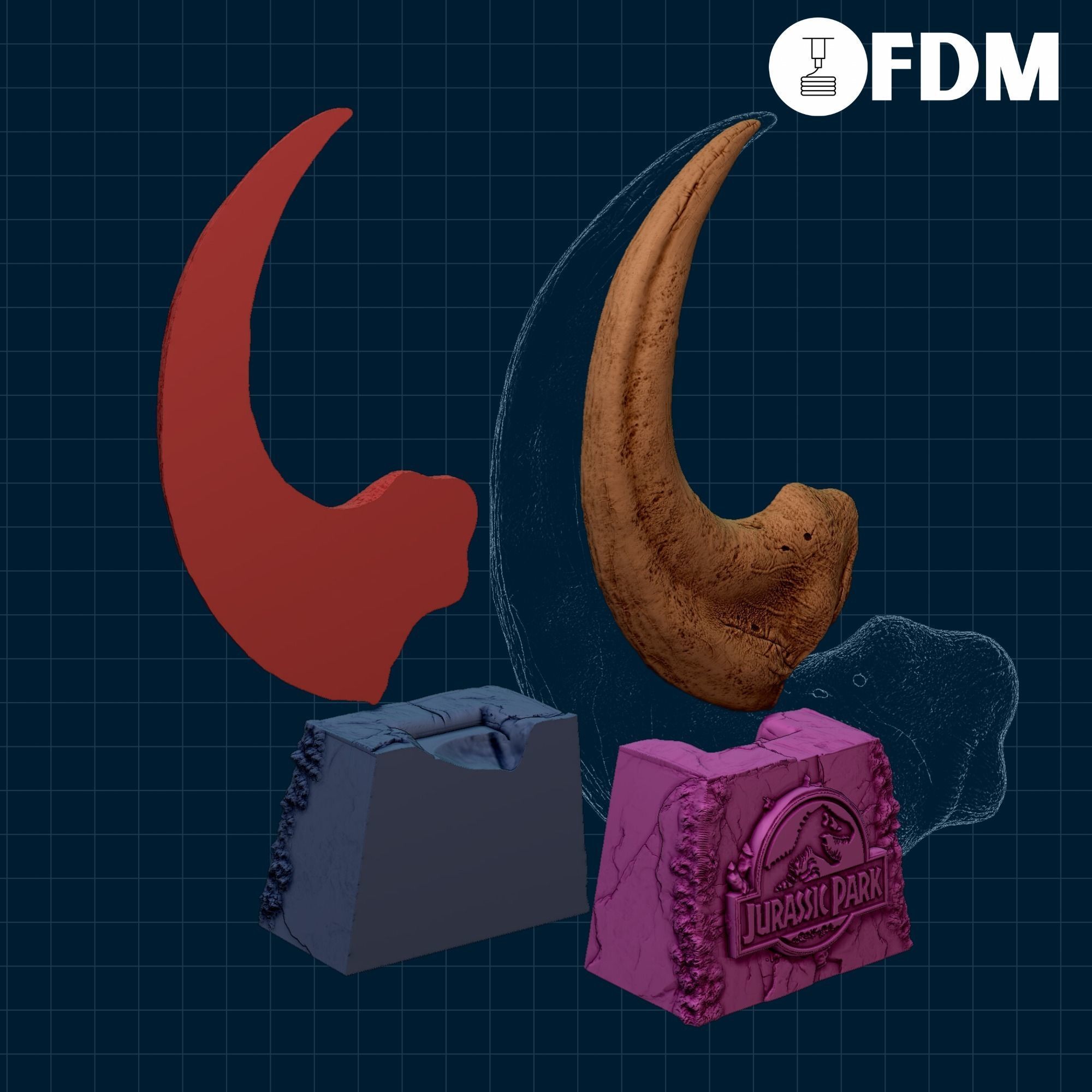 Jurassic Park Velociraptor Claw 3D print model_6