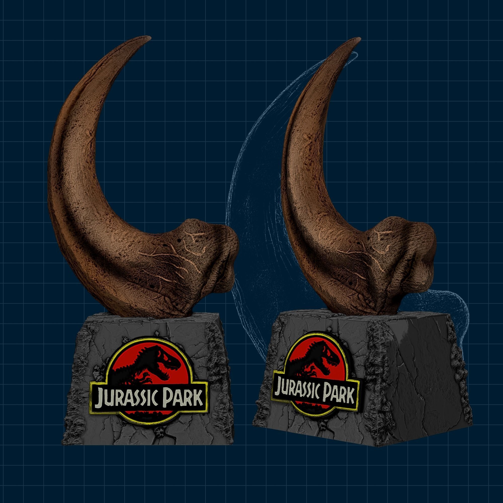 Jurassic Park Velociraptor Claw 3D print model_3