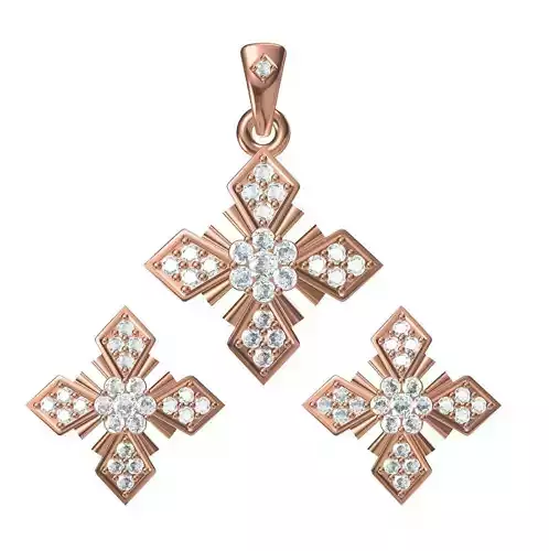 Women Earrings Pendant Set STL JCD Details