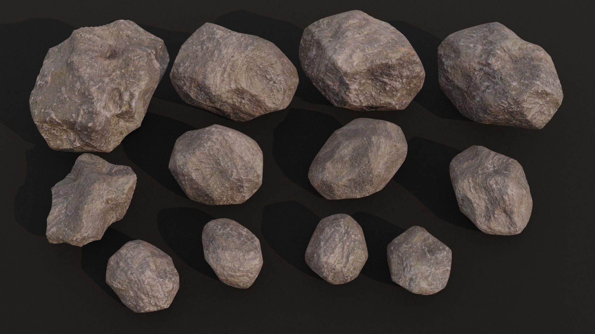 3D PBR Rocks GameReady Low-poly 3D model_3