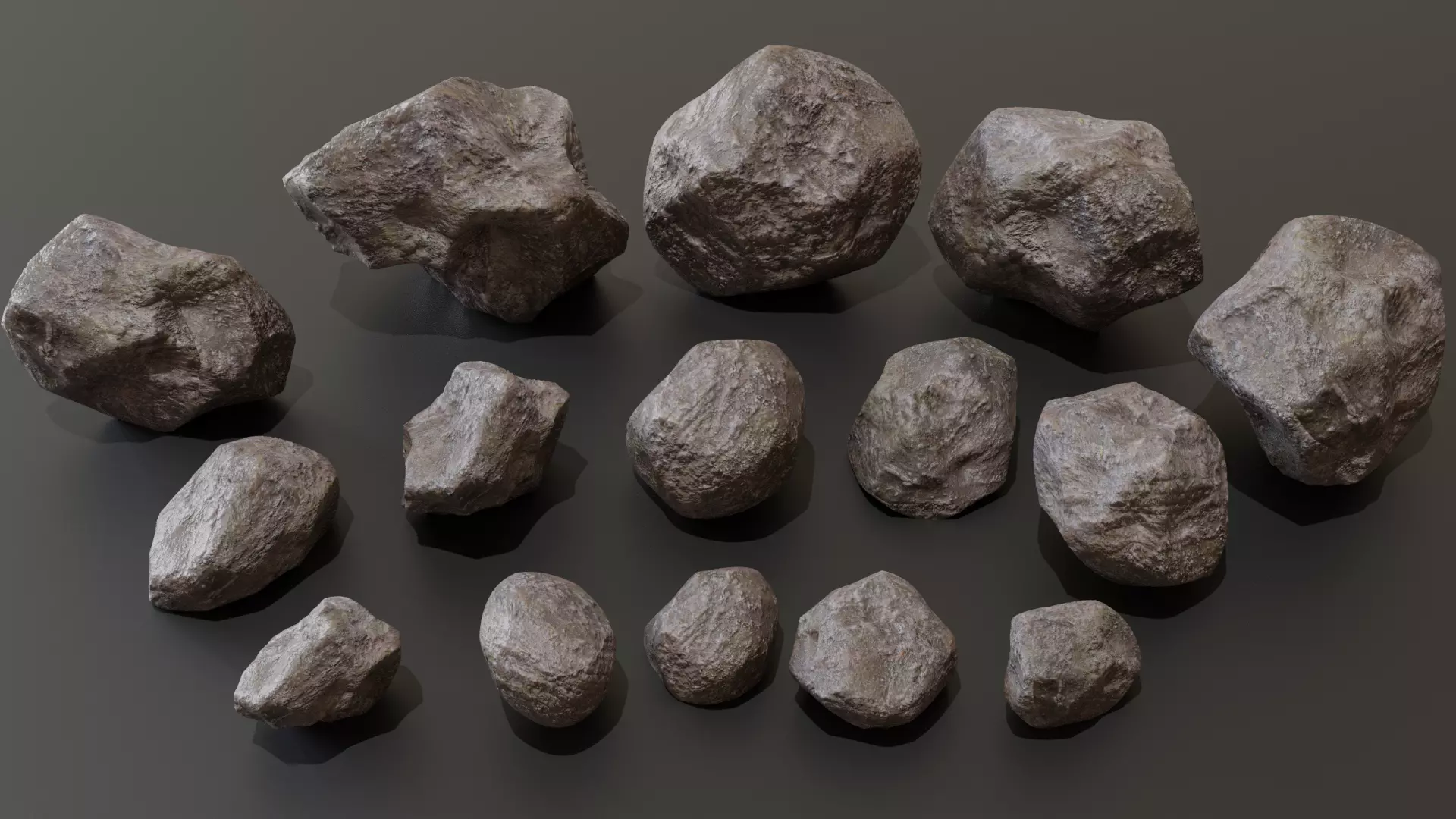 3D PBR Rocks GameReady Low-poly 3D model_0
