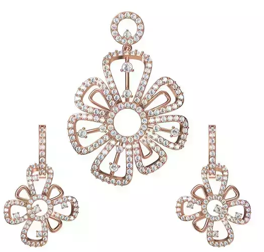 Women Earrings Pendant Set STL JCD Details