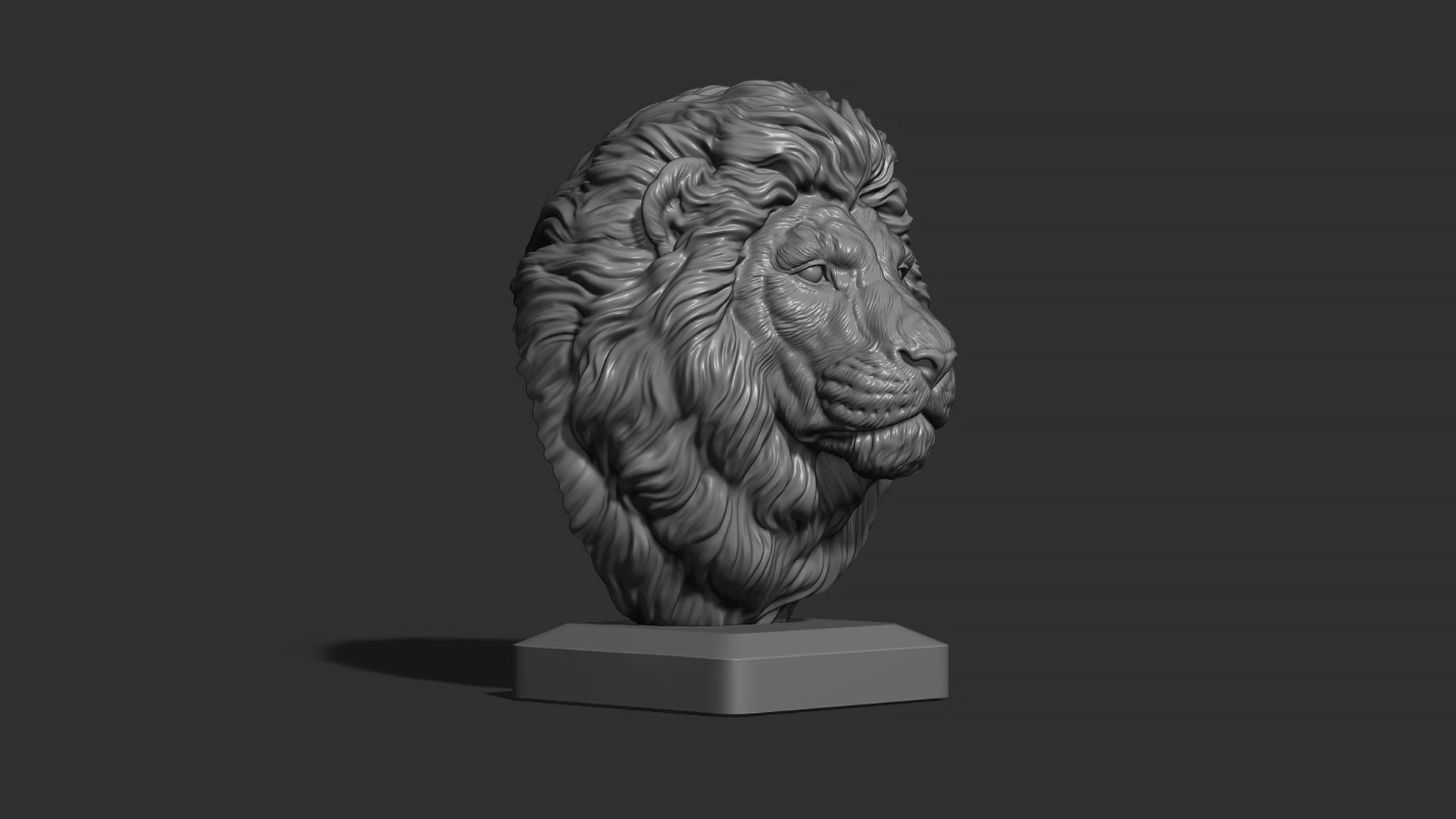 Lion quiet 3D print model_5