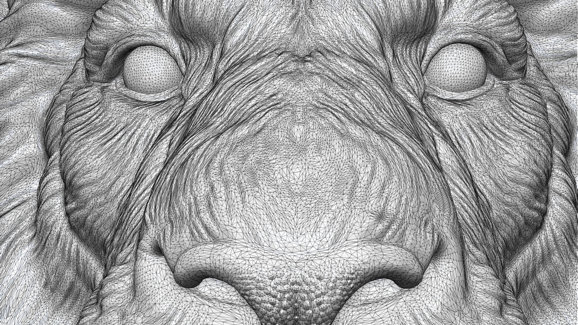 Lion quiet 3D print model_26