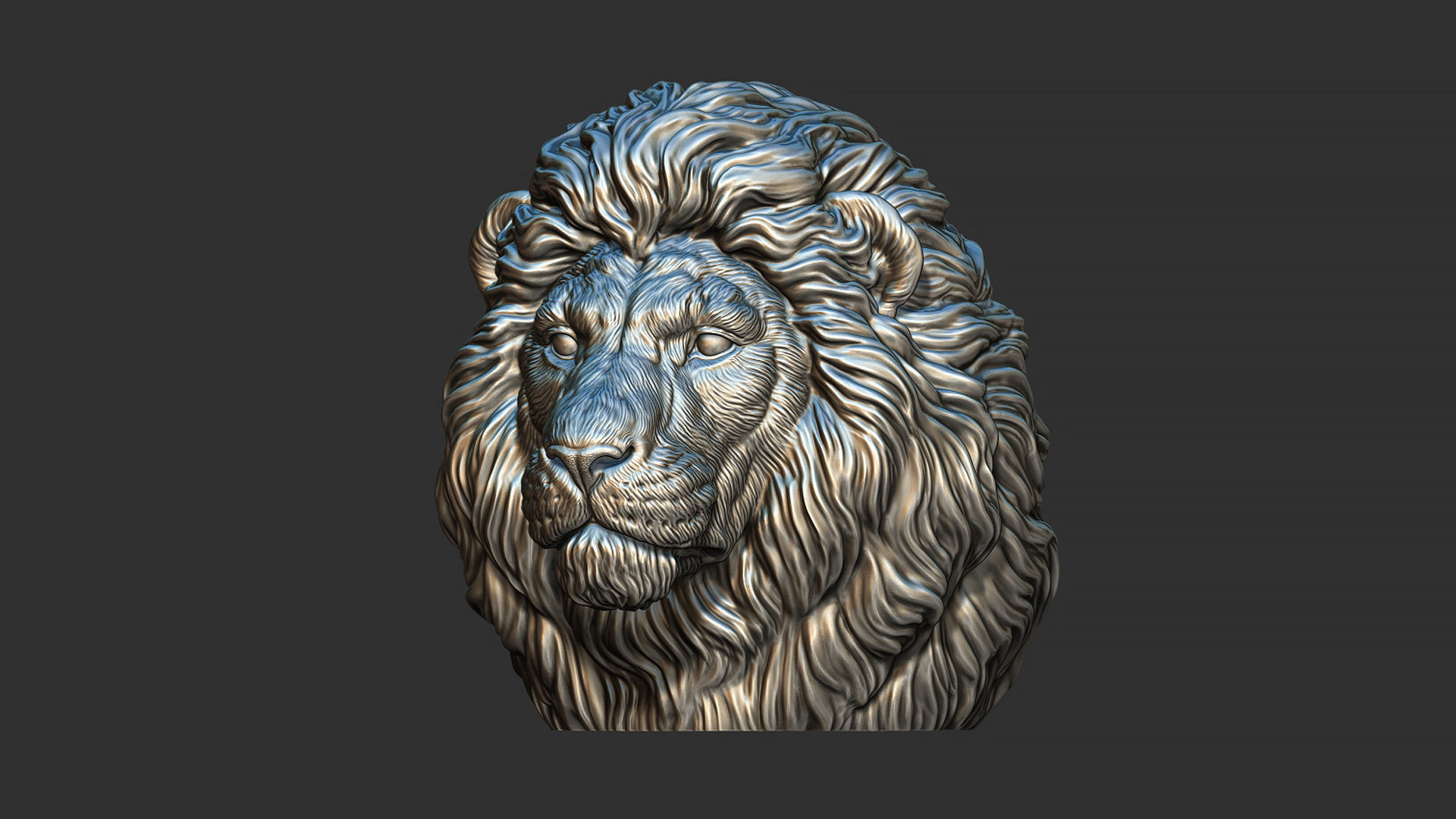 Lion quiet 3D print model_18