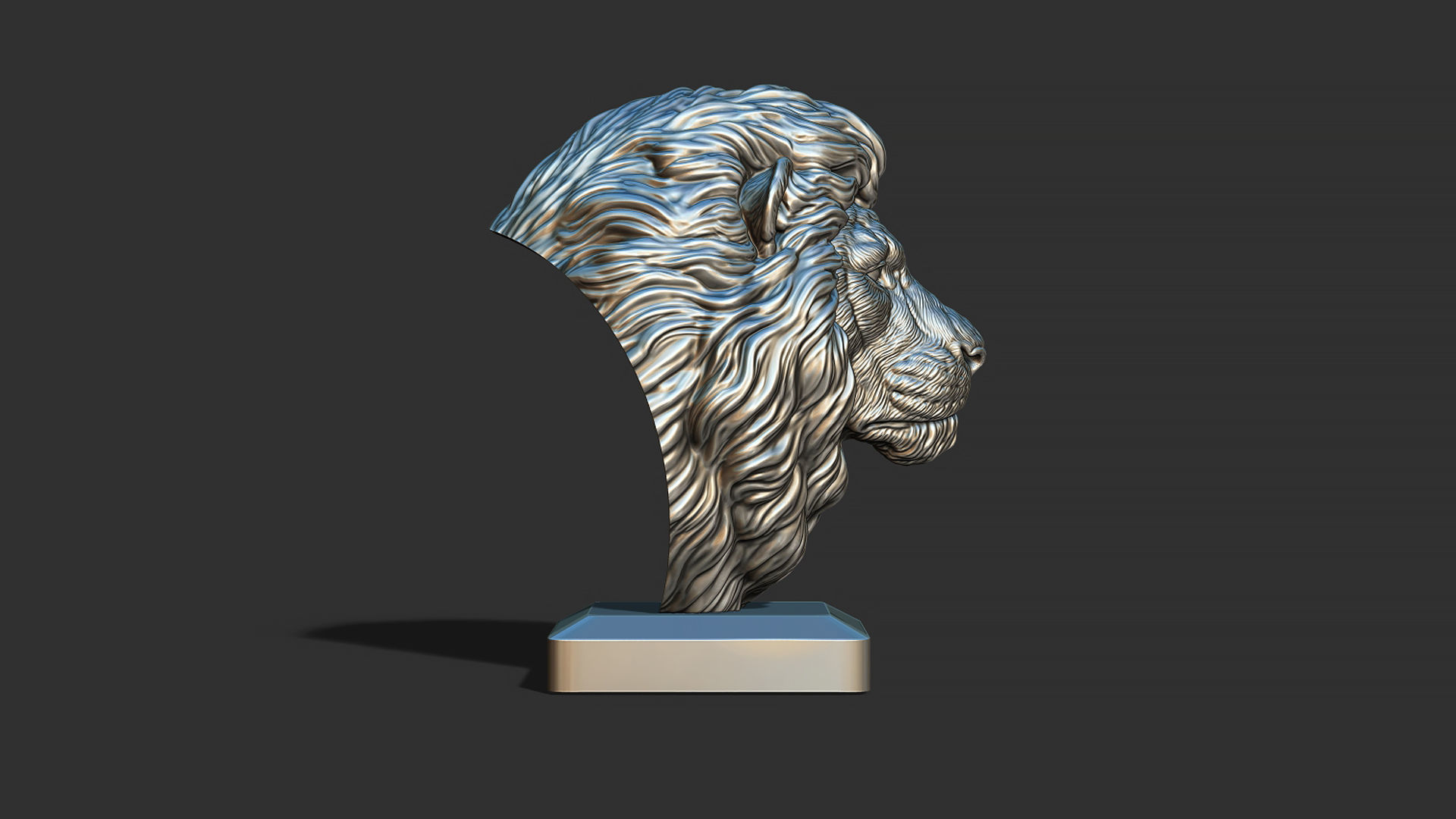 Lion quiet 3D print model_7