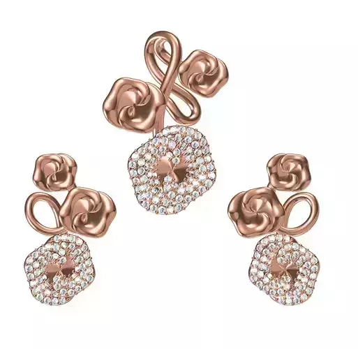 Women Earrings Pendant Set STL JCD Details