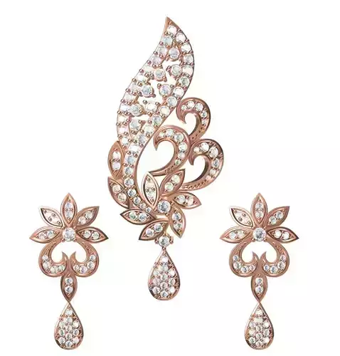 Women Earrings Pendant Set STL JCD Details