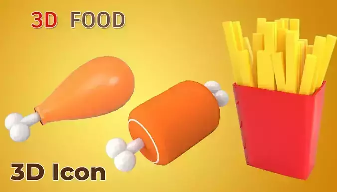 3d food icon