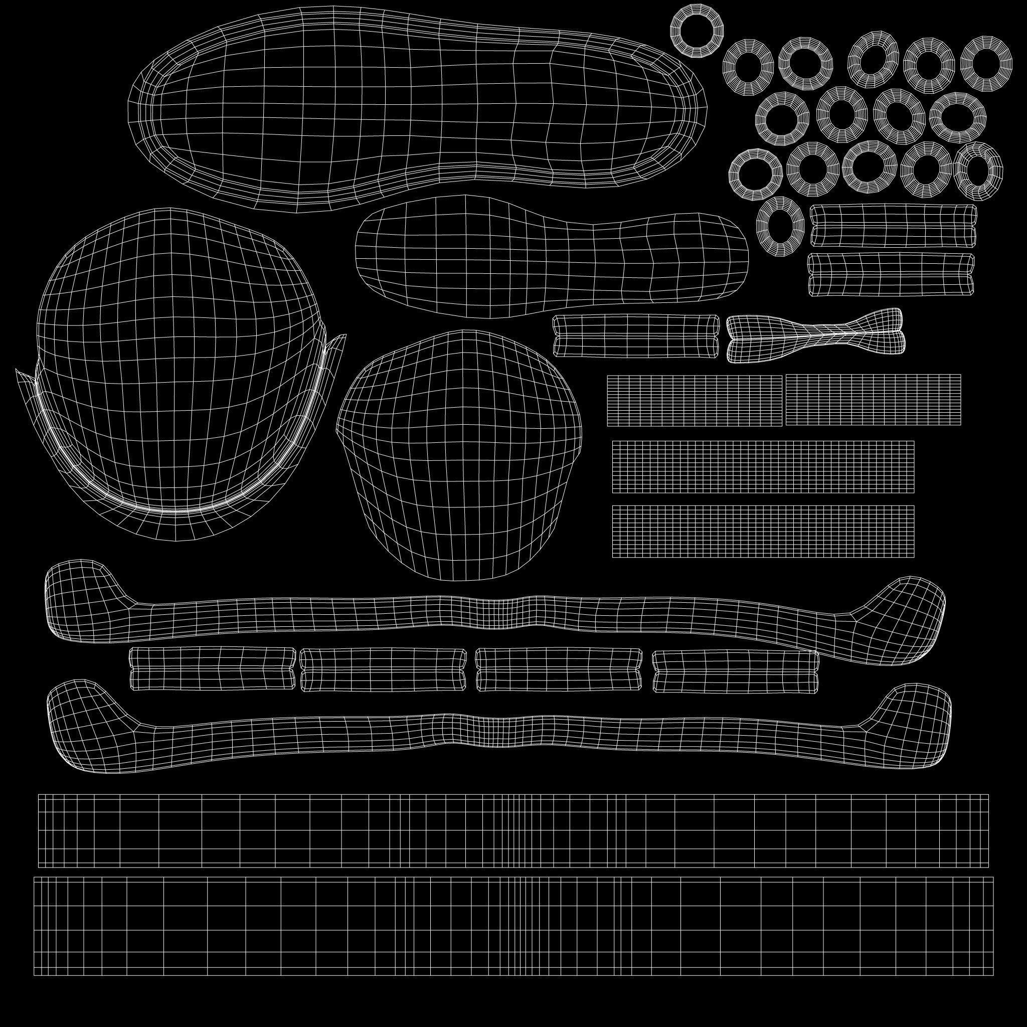 Flat Loafers Shoes Low-poly 3D model_16