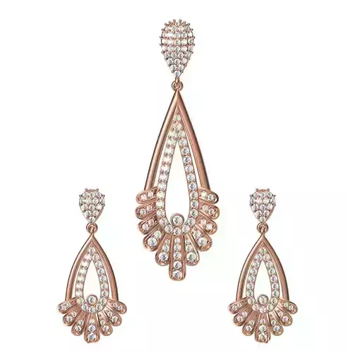 Women Earrings Pendant Set STL JCD Details