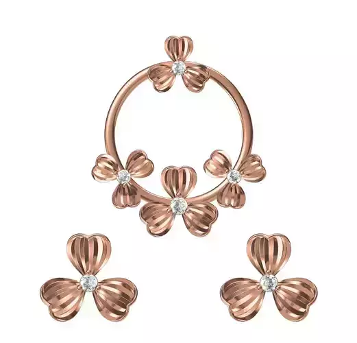 Women Earrings Pendant Set STL JCD Details