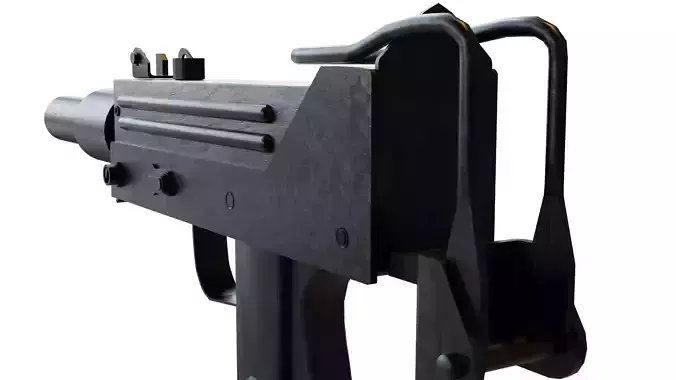 Mac 10 Smg Rifle Gun Assault Rifle Gun Weapon 3D Model Low-poly 3D model