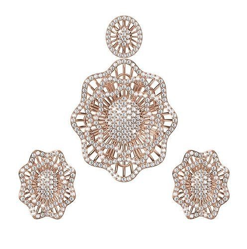 Women Earrings Pendant Set STL JCD Details 3D print model