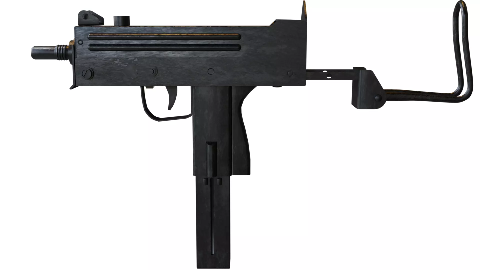 Mac 10 Smg Rifle Assault Gun Weapon Gun Rifle 3D Model Low-poly 3D model_0