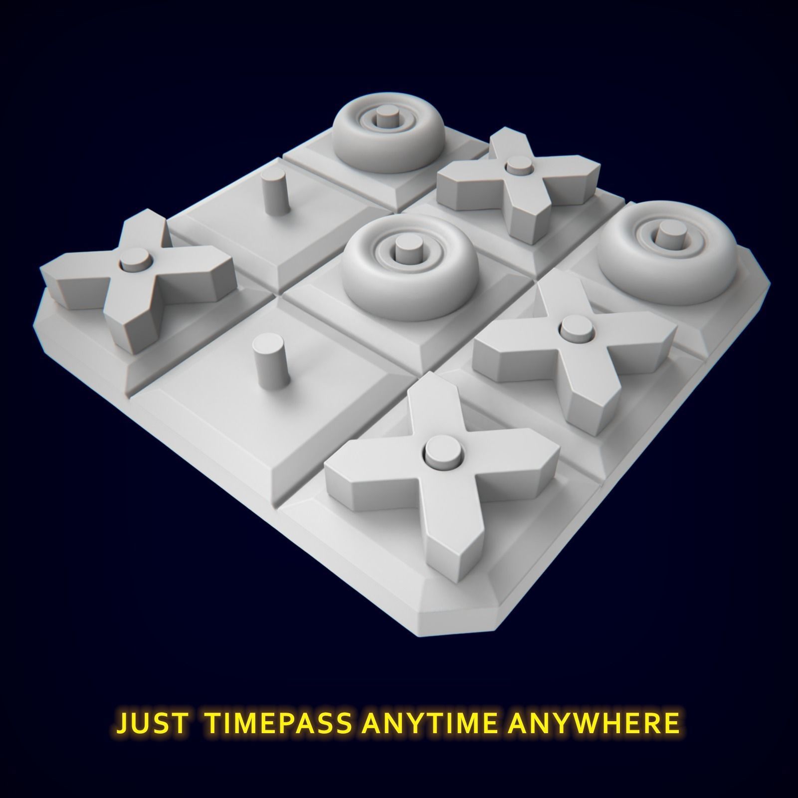TIC TAC TOE POCKET EDITION v02 PLAY ANYTIME ANYWHERE 3D print model_2