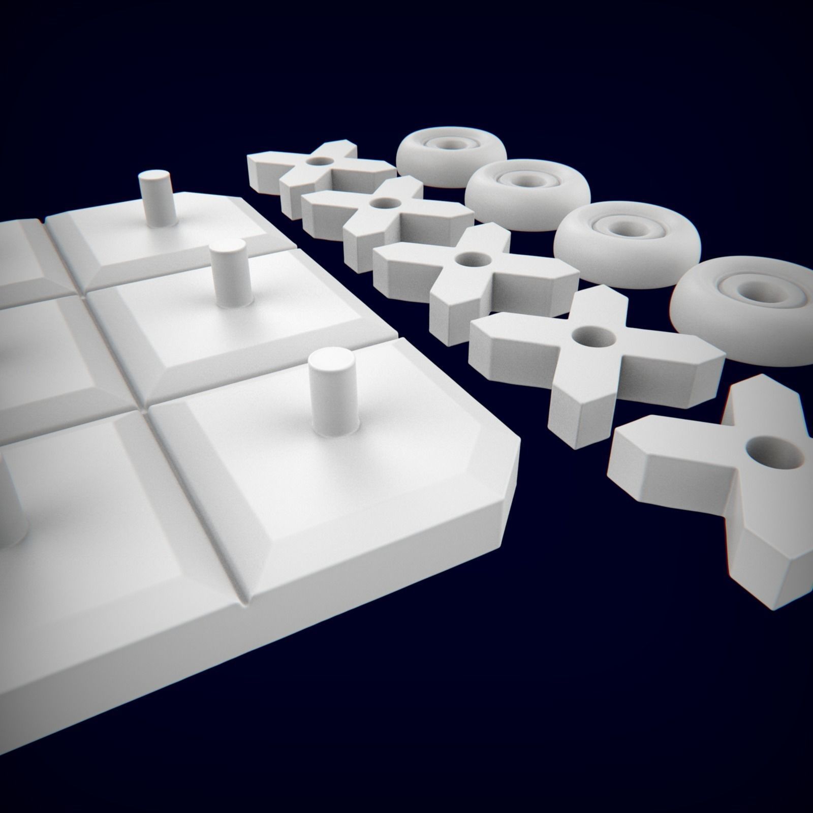 TIC TAC TOE POCKET EDITION v02 PLAY ANYTIME ANYWHERE 3D print model_3