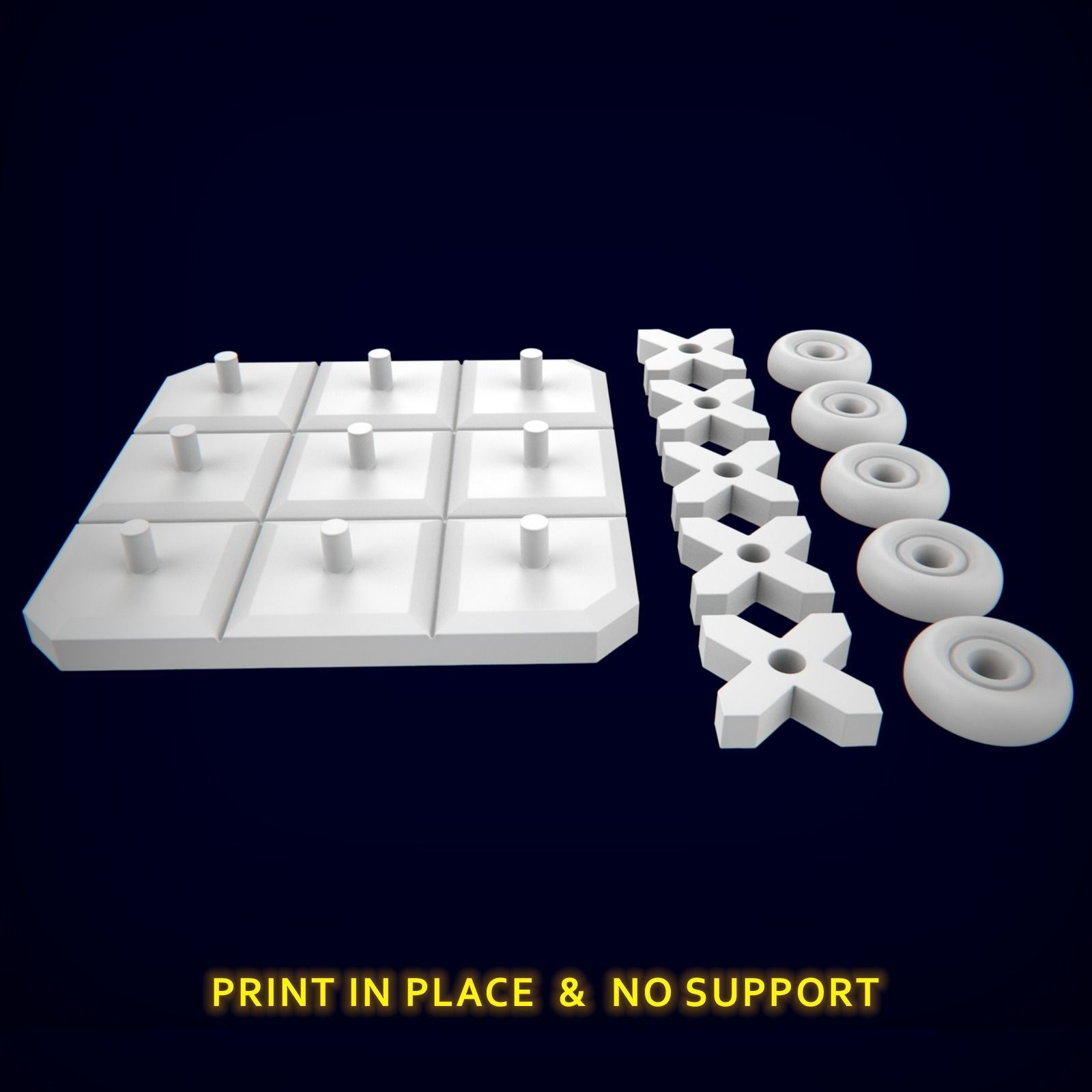 TIC TAC TOE POCKET EDITION v02 PLAY ANYTIME ANYWHERE 3D print model_4