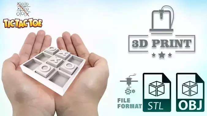 TIC TAC TOE POCKET EDITION v03 PLAY ANYTIME ANYWHERE 3D print model