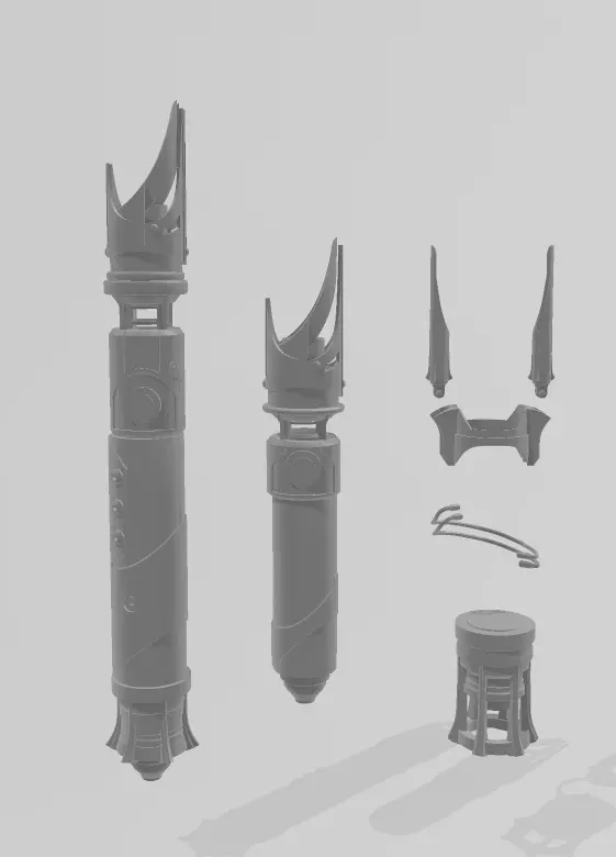 Jedi Survivor Persistence lightsaber 3D print model_0