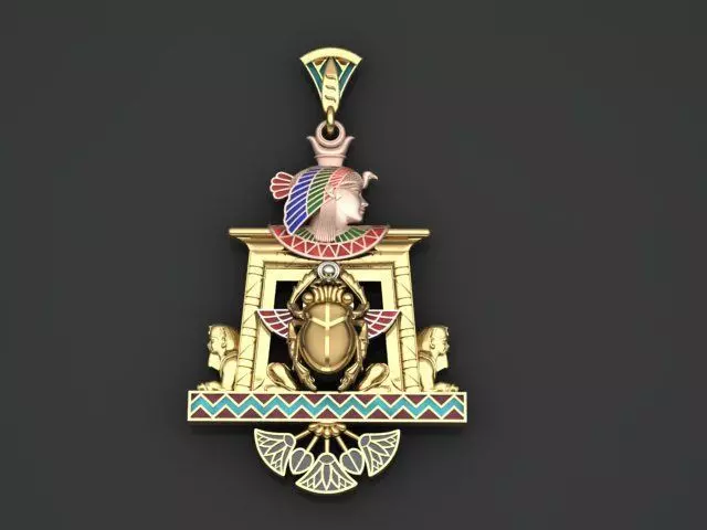 Pharaonic Queen Necklace Cleopatra 3D print model