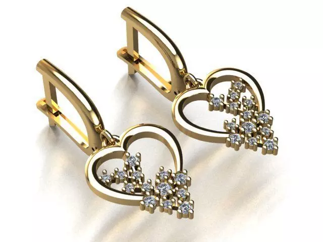 earrings 3D print model_0