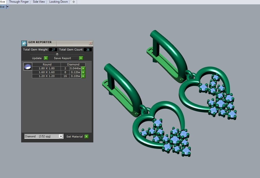 earrings 3D print model_3