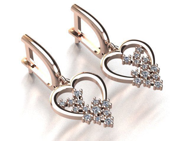 earrings 3D print model_2