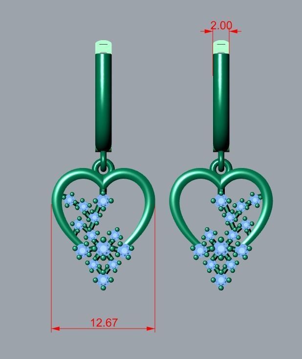 earrings 3D print model_7